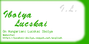 ibolya lucskai business card